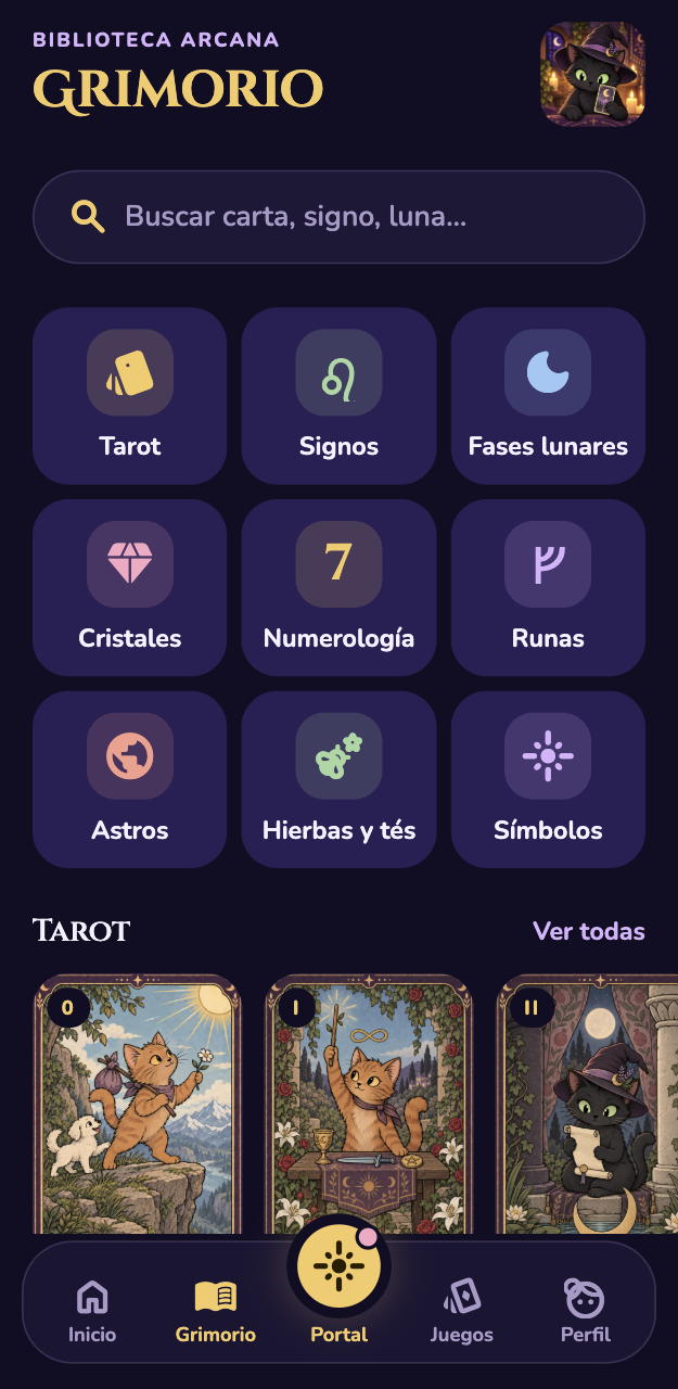 Arcanadore: Explora el grimorio
